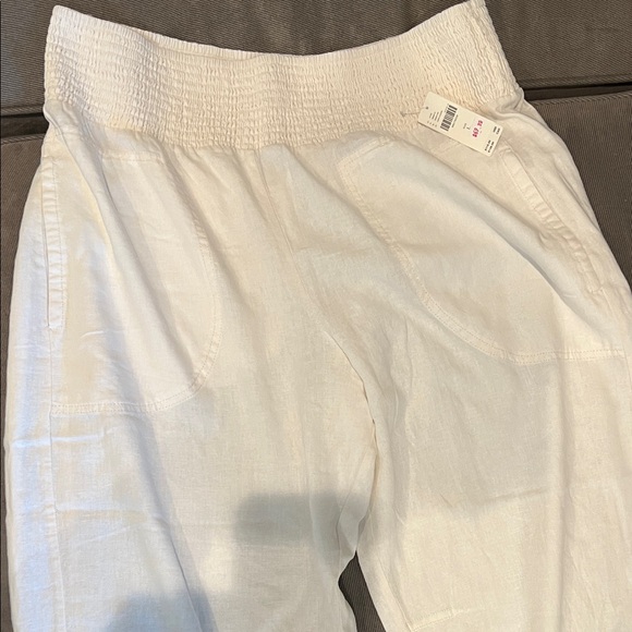 Pilcro Pants - Pilcro Ivory Linen Blend Pants
